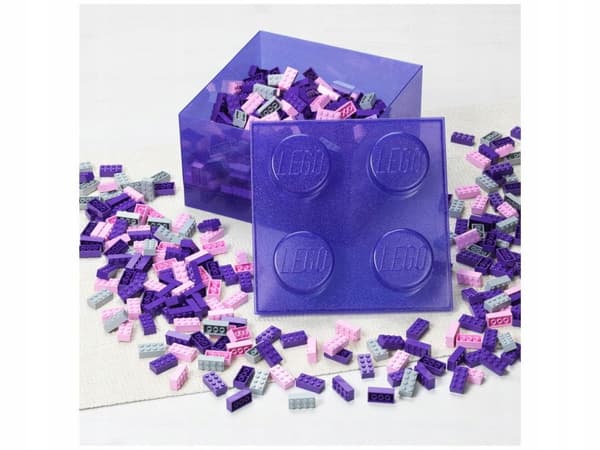 LEGO 40090800 Classic LEGO Brick 4 Container with Lid – Purple