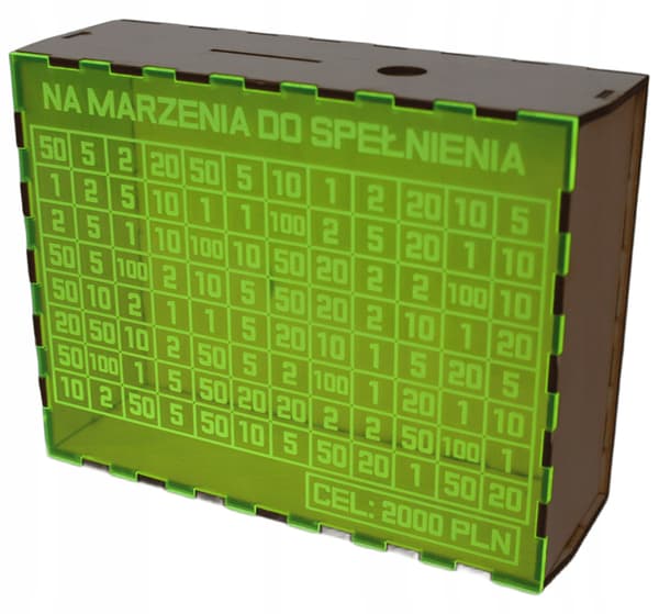 Personalised ‘Challenge’ Money Box, fluorescent