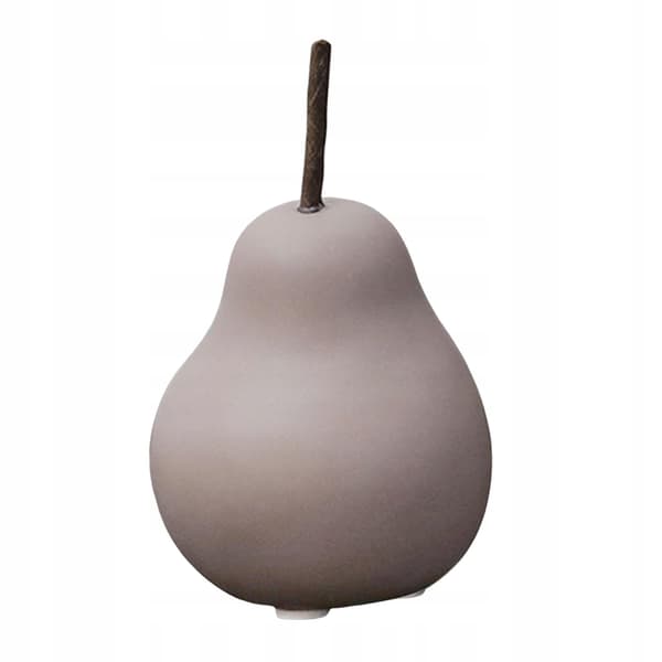 Ceramic pear figurines, fruit decoration, ‘Lavender’ ceramic pear, 6.5cm x 11cm
