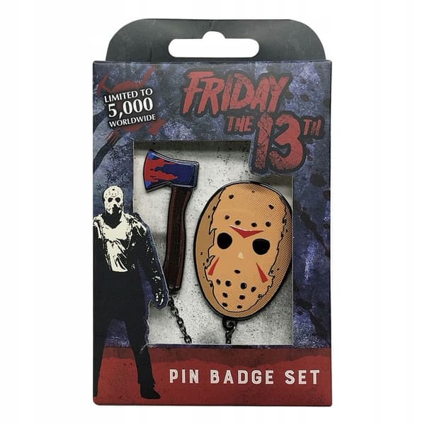 FRIDAY THE 13TH PIN BADGE SET