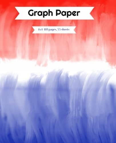 Graph Paper: 4x4, 100 pages, 50 sheets