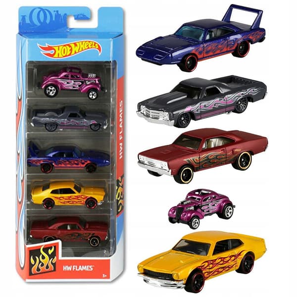 HOT WHEELS 5-pack limited edition HW FLAMES set