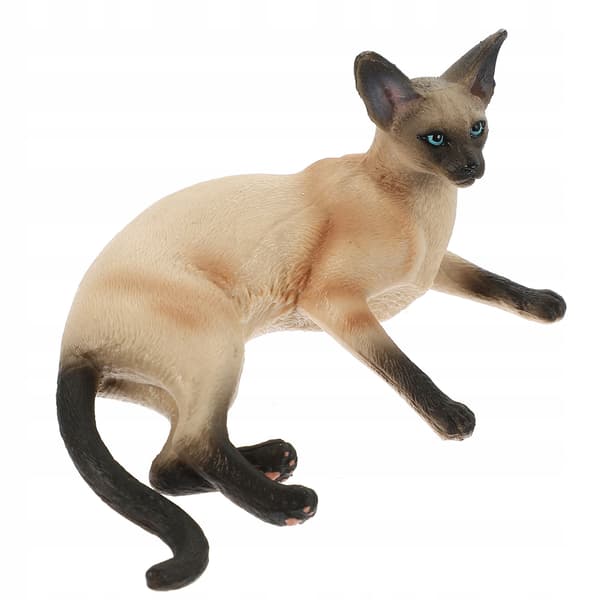 MULTICOLOURED SIAMESE CAT ORNAMENT MADE OF PLASTIC