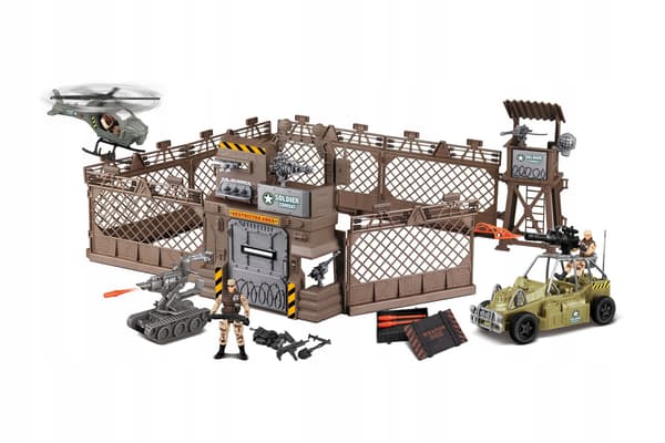 Military fortifications with a helicopter and special effects, 177 cm