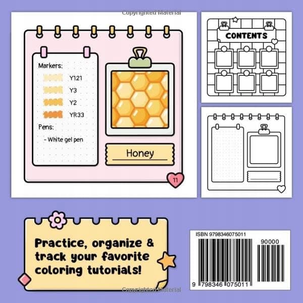 Colouring Book, Little Patterns & Textures Mini Sketchbook: Practice, Organi