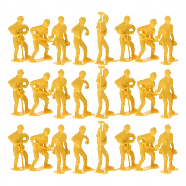 54 EDUCATIONAL FIGURINES OF WORKERS WITH TOOLS FOR CHILDREN