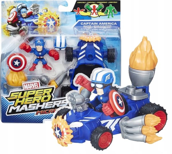 MARVEL MASHERS MICRO CAPTAIN AMERICA VEHICLE FIGURINE
