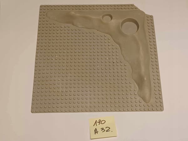 190A32. LEGO thin building plate 32x32, damaged, 3D, 3947