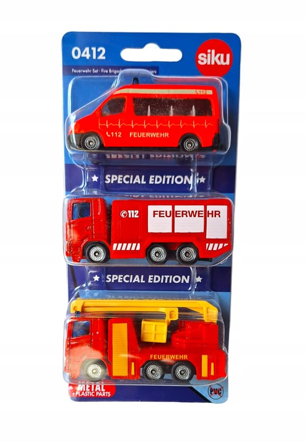 Special Edition 3-pack FIRE BRIGADE CARS 0412