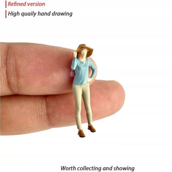 3x 1:64 Hand-painted figurines – Sand Collection table decorations in blue