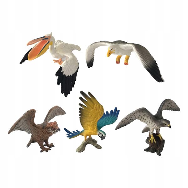 5-Piece Bird Simulation Model Educational Toy Collection – A-Style Decoration