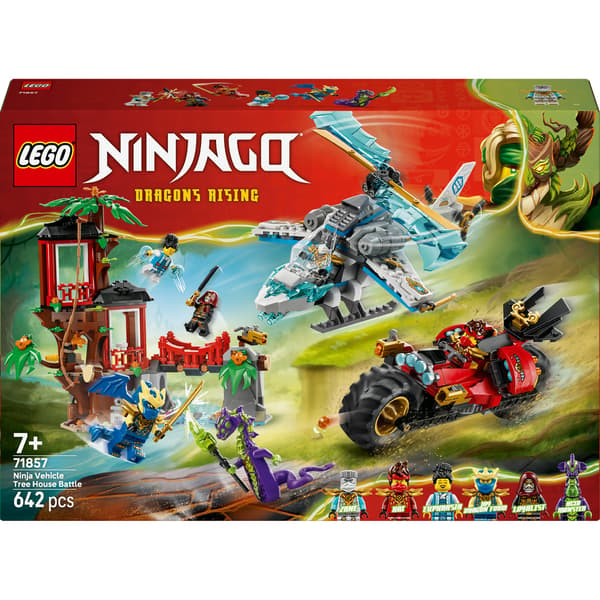 LEGO Ninjago 71857 Ninja Battle: Treehouse with Vehicles, Bricks