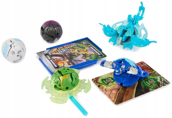 LARGE BAKUGAN BATTLE SET: 5 FIGURES – VENTRI, DRAGONOID, SMOKE, BRUISER, TROX