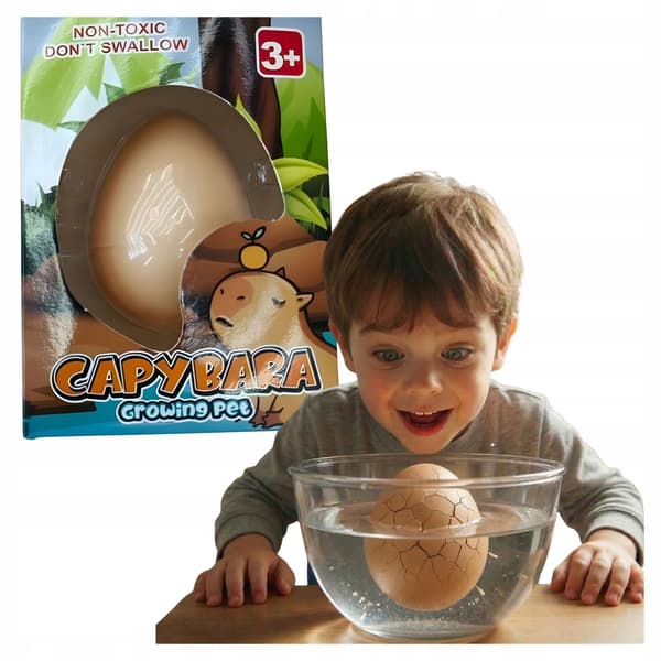 Capybara Figurine – Hatching from an egg: a toy and experiment for children aged 3+