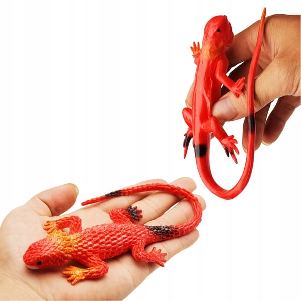 6x REALISTIC STRETCHY RUBBER LIZARD SQUASHY TOY – PRANK GIFT