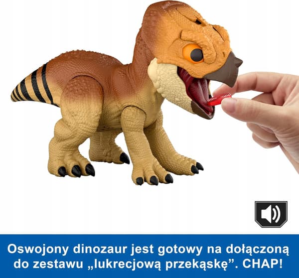 INTERACTIVE AQUILOPS DINOSAUR FIGURINE WITH MOVEMENTS AND SOUNDS