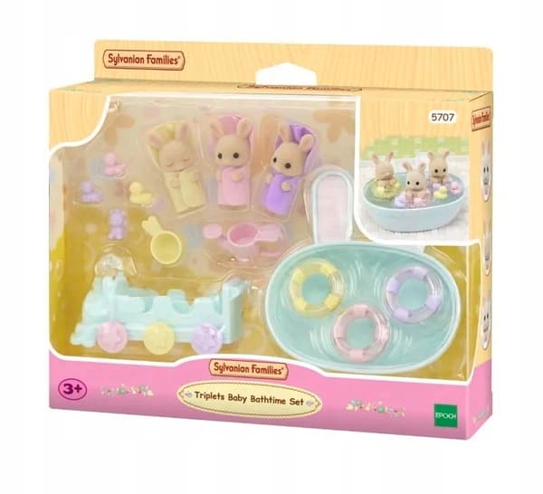 Sylvanian Families – The Triplets’ Bath Time