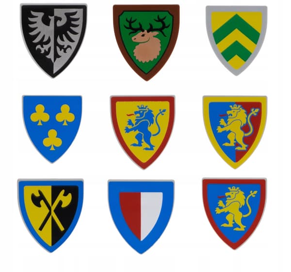 Lego Castle Lion and Deer Shield Set – 9 shields N