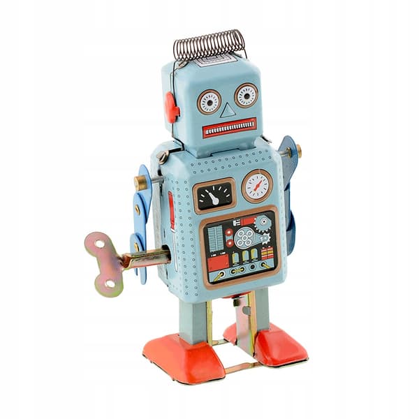 MECHANICAL WIND-UP RETRO ROBOT TOY