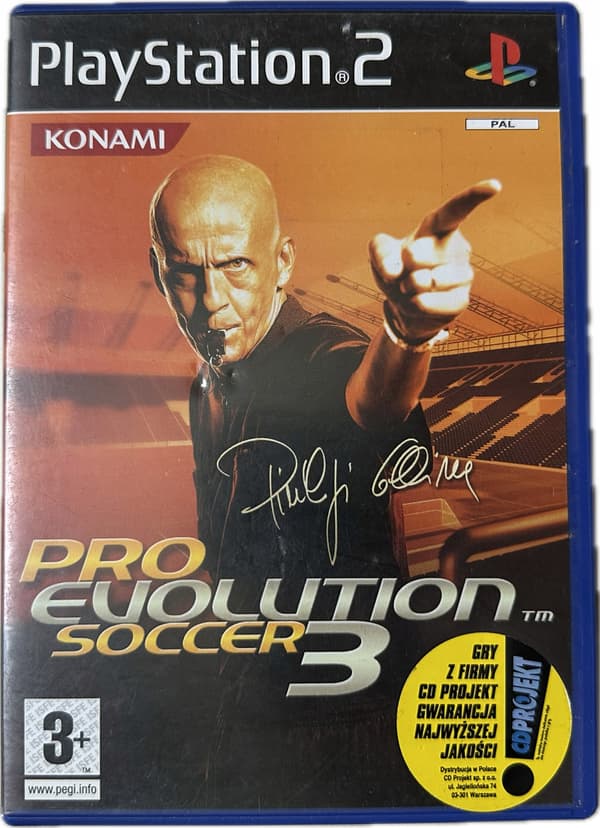 PRO EVOLUTION SOCCER 3 (PES III) – disc in excellent condition, PS2 manual