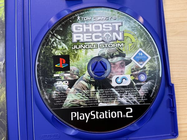 TOM CLANCY'S GHOST RECON JUNGLE STORM – disc in very good+ condition, complete PS2 set
