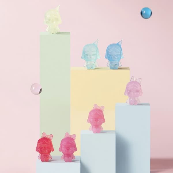 Original Pop Mart POP BEAN CRYBABY MINI FIGURE popmart Gradient set