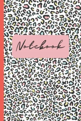 Leopard Notebook: Lined Journal/Notebook, 120 pages, Leopard, Colourful, Playful