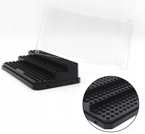 Display Case, Transparent, 3-tier box for figurines, Grey