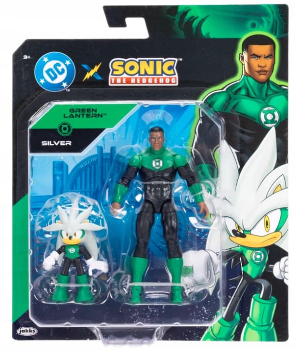 SONIC x DC SILVER & GREEN LANTERN FIGURE SET Collectable figure