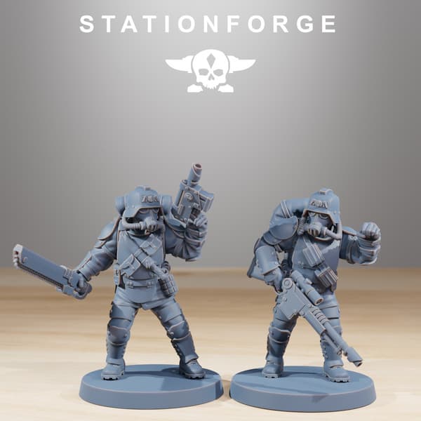 GrimGuard Ironclads x5 – Station Forge – 3D-utskrift