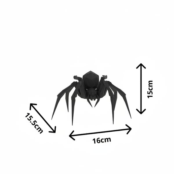 DECORATIVE SPIDER FIGURINE – LOW-POLY GEOMETRIC ORNAMENT – MANY COLOURS