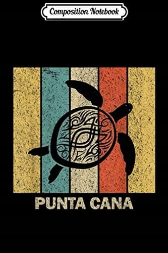 Composition Notebook: Punta Cana Retro 80s Tribal Sea Turtle Journal/Notebook