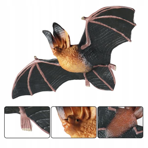 Educational bat model Figure Simulated sturdy mini animal model Bat ornament