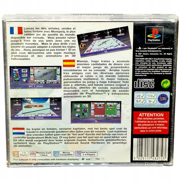 MONOPOLY BOX PSX PlayStation (PS1)