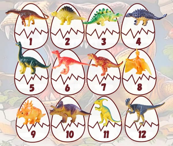 Gift: Educational Toy – Dinosaur Egg Dig-Out Set (12 eggs) with Play Mat