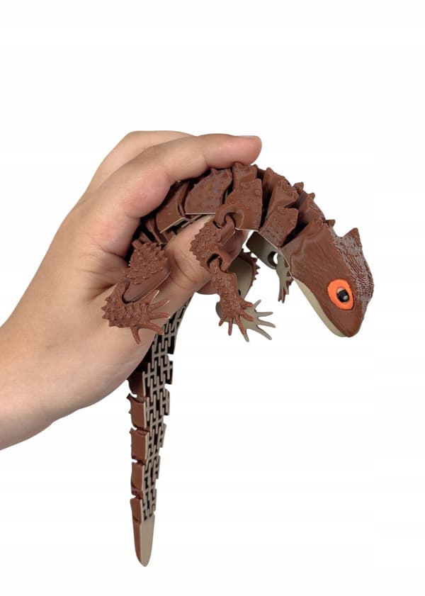 3D Crocodile Skink – lizard, segmented figurine, terrarium decoration