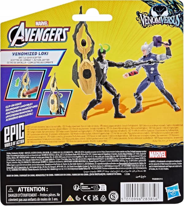 AVENGERS VENOMIZED LOKI SET: 10 CM LOKI FIGURINE + ACCESSORIES