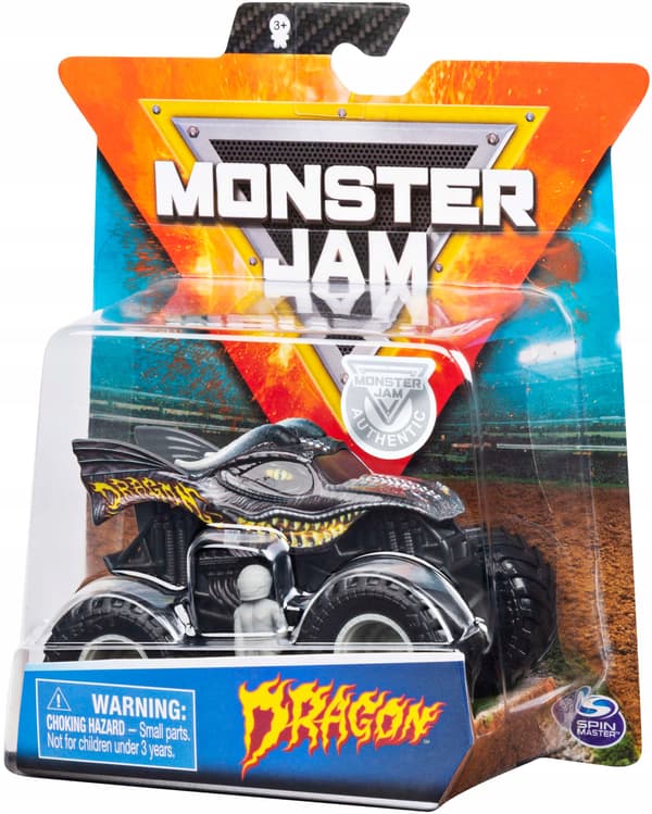 Monster Jam Dragon 1:64 model + Spin Master figurine
