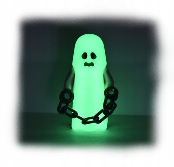 LEGO Ghost Figure – Glows in the Dark – Chain – Halloween