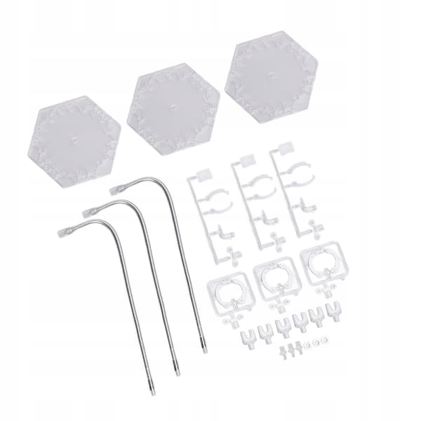 3-pack figurine stand. ABS. Foldable 4E steel doll stand