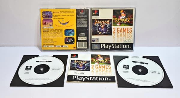 RAYMAN 1 RAYMAN 2 PlayStation (PSX) boxed