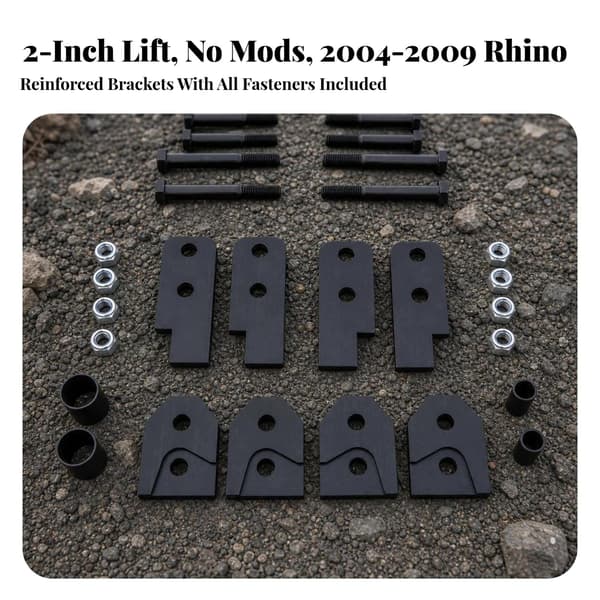 Enhanced handling. Increased ATV height | Machined mounting plates, black