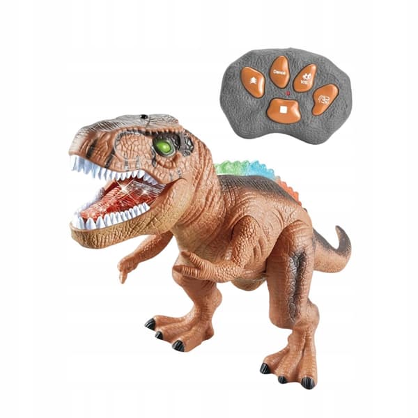 Remote-controlled dinosaur toy – Realistic sounds – Cute – Funny – Versatile – Brown