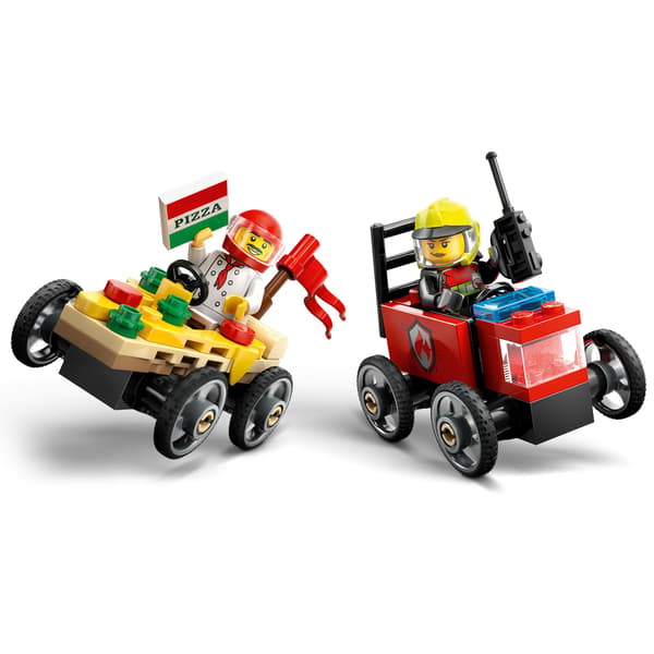 LEGO 60458 City Racing Set: Pizza vs Fire Engine