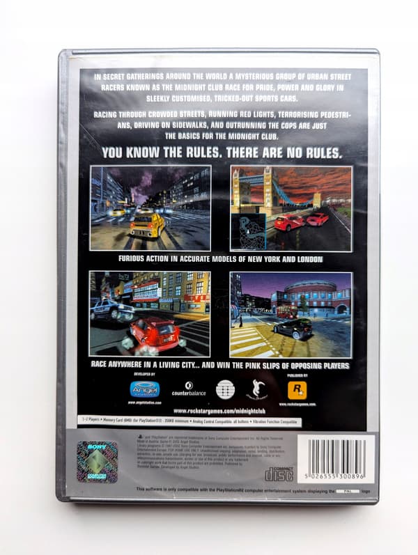*** MIDNIGHT CLUB PLAYSTATION 2 PS2 PSX *** 3AAA