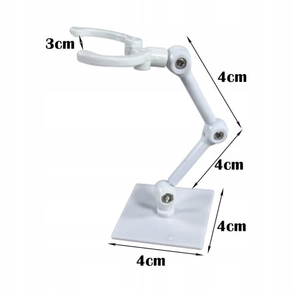 Action Base – Adjustable angle – Display stand for Anime models – 4-pack – White – 4x4cm