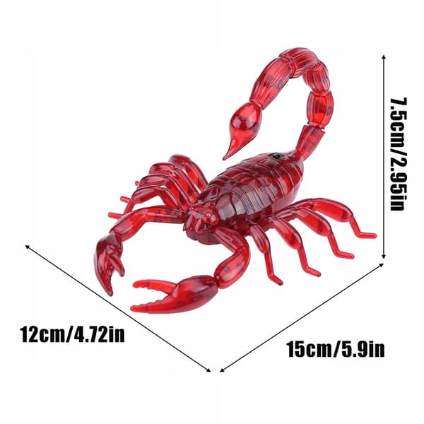 REMOTE-CONTROLLED IR 30M SCORPION – REALISTIC, LIGHT-UP, 3-CHANNEL, RED