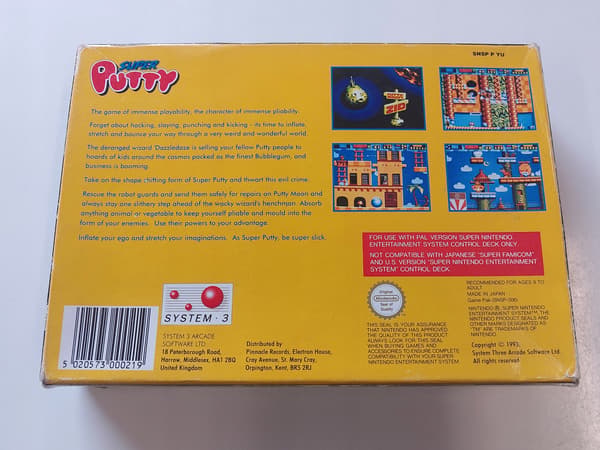 SUPER PUTTY SNES PAL NINTENDO ENG