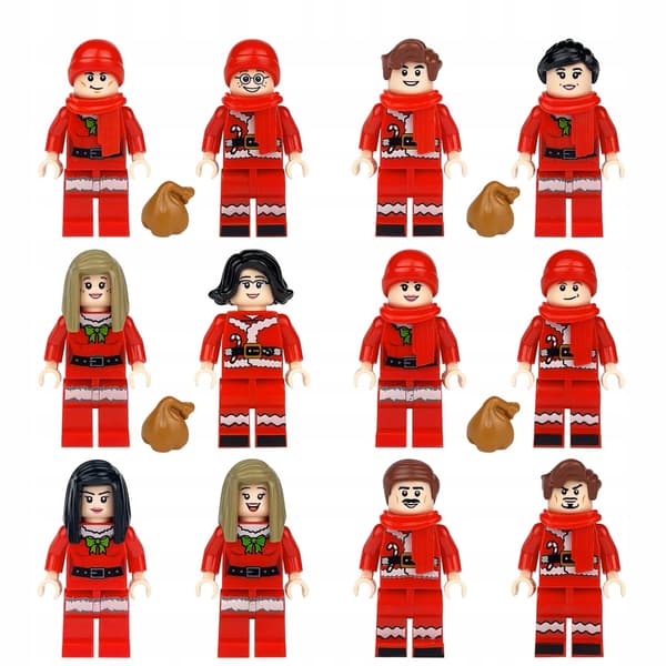 Christmas Minifigures (12 pcs.) + Accessories – Educational Building Blocks Set