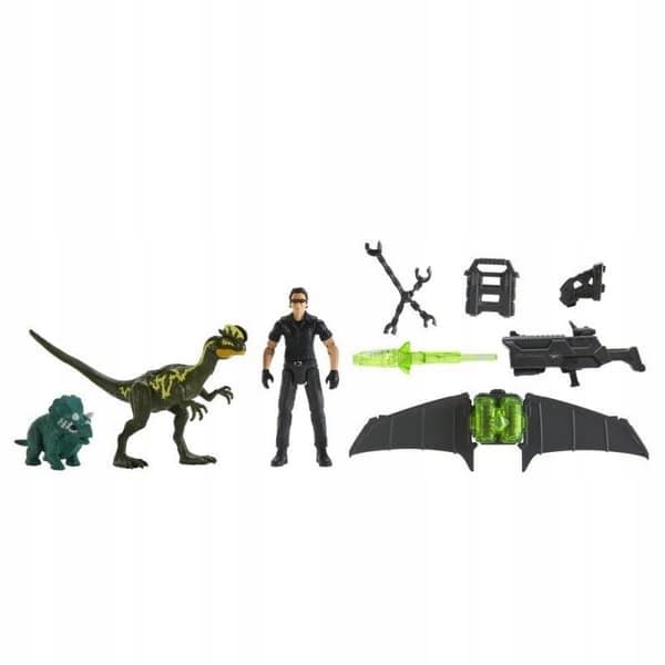 Jurassic World: Ian Malcolm with dinosaurs and accessories